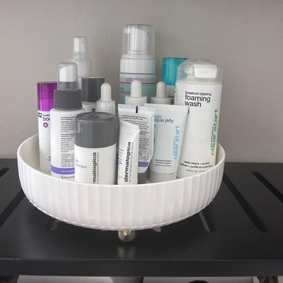 NEW Bathroom Organizers and Storage,Rotating Makeup Organizer Tray for Perfume - Picture 3 of 8